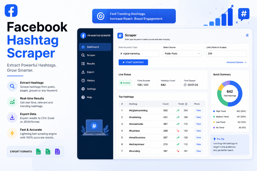 Facebook Scraper Live UI