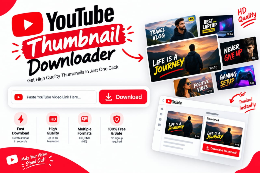 YouTube Thumbnail Downloader Collage Frame